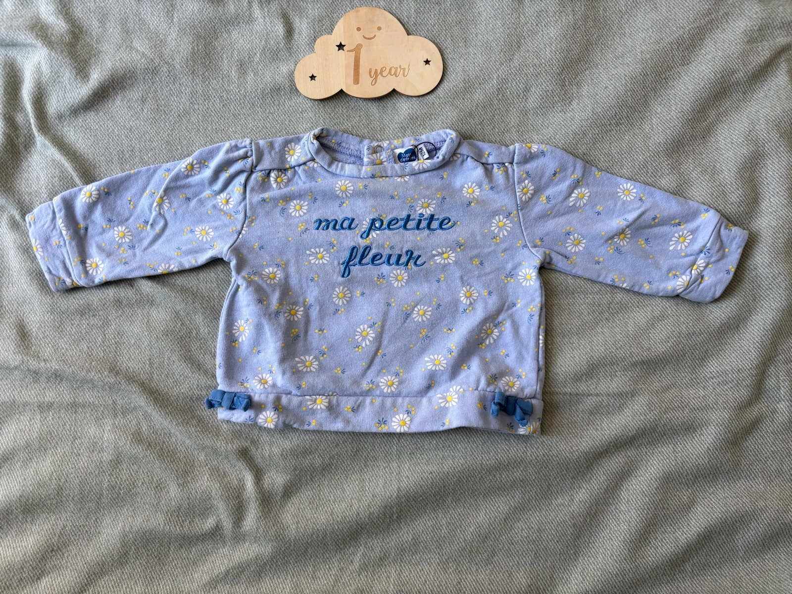 168/ Pull Ma petite fleur - Mots d’enfants - 12 mois